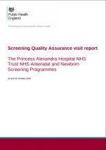 Screening Quality Assurance visit report: The Princess Alexandra Hospital NHS Trust NHS Antenatal and Newborn Screening Programmes